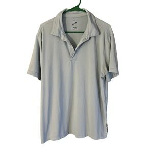 HEAD Mens Golf Polo Shirt Short Sleeve Light Gray Performance Size L G